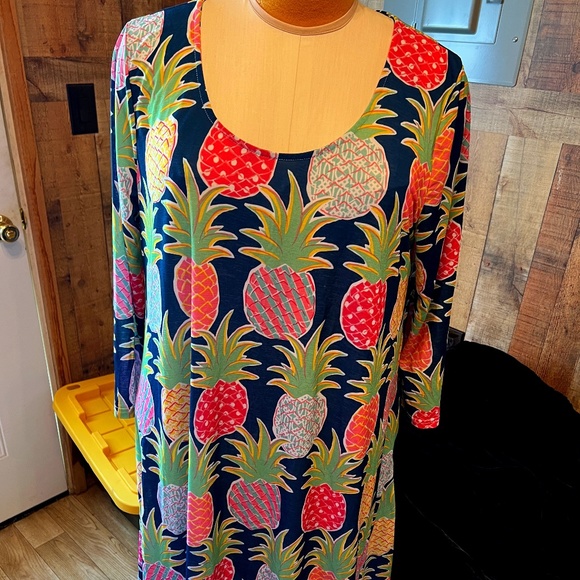Simply Southern Dresses & Skirts - LADIES WOMENS SIZE XXL (2X) PINEAPPLE COLORFUL DRESS